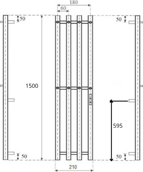 Изображение товара Полотенцесушитель электрический Маргроид Inaro 4 СНШ 150x6 8 крючков (таймер справа)