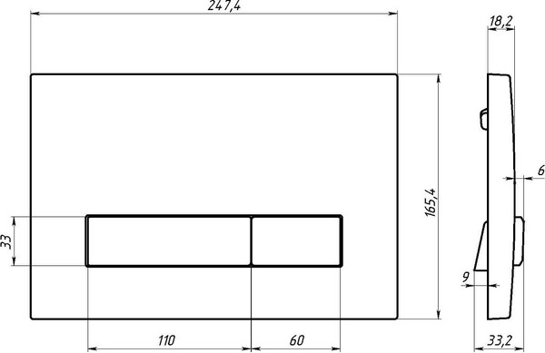 Изображение товара Кнопка для инсталляции Berges Atom Line 049232 (белый/хром глянец)
