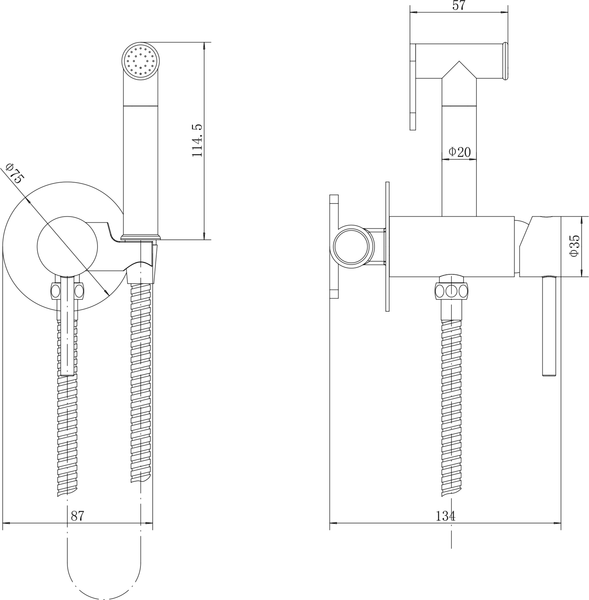 Изображение товара Гигиенический душ со смесителем Fashun A7505-7