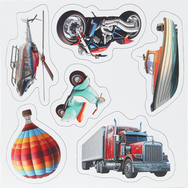 Изображение товара Развивающая игра Умные игры Городской транспорт. Многоразовые липучки / 4660254475274