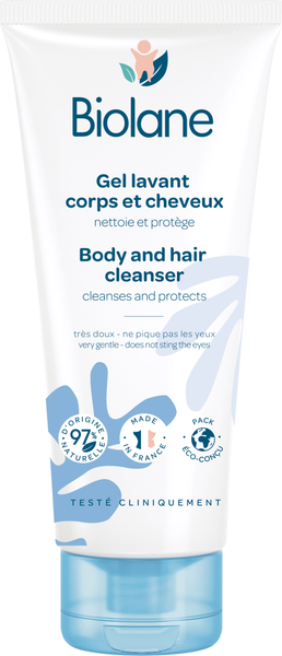 Изображение товара Гель для душа детский Biolane для мытья тела и волос (200мл)