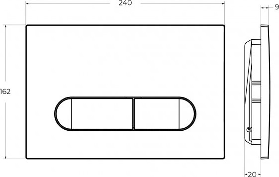 Изображение товара Кнопка для инсталляции Cezares LINER-BTN-BL (белый глянец)