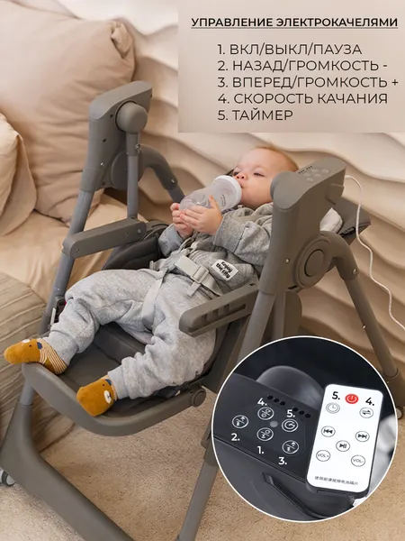 Изображение товара Стульчик для кормления Martin Noir Cloud (Mono Black)