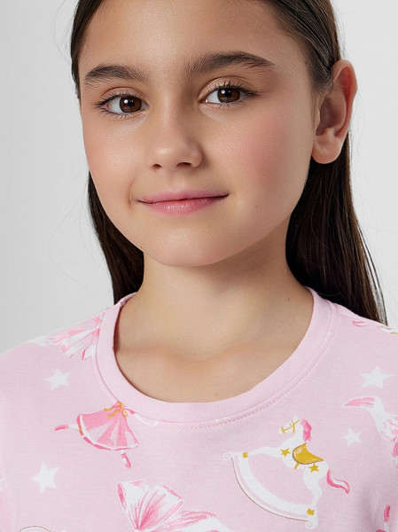 Изображение товара Пижама детская Mark Formelle 567743 (р.158-80, НГ бантики на розовой сказке)