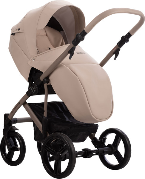 Изображение товара Детская универсальная коляска Bebetto Magnum Light Se Pro 2в1 (01, светло-бежевая кожа, бежевая рама)