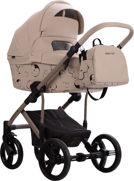 Изображение товара Детская универсальная коляска Bebetto Magnum Light Se Pro 2в1 (01, светло-бежевая кожа, бежевая рама)