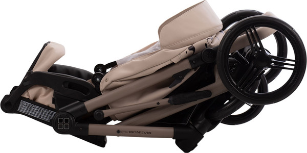 Изображение товара Детская универсальная коляска Bebetto Magnum Light Se Pro 2в1 (01, светло-бежевая кожа, бежевая рама)