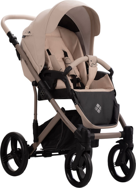 Изображение товара Детская универсальная коляска Bebetto Magnum Light Se Pro 2в1 (01, светло-бежевая кожа, бежевая рама)