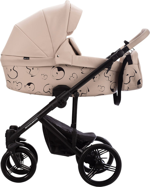 Изображение товара Детская универсальная коляска Bebetto Magnum Light Se Pro 2в1 (01, светло-бежевая кожа, черная рама)