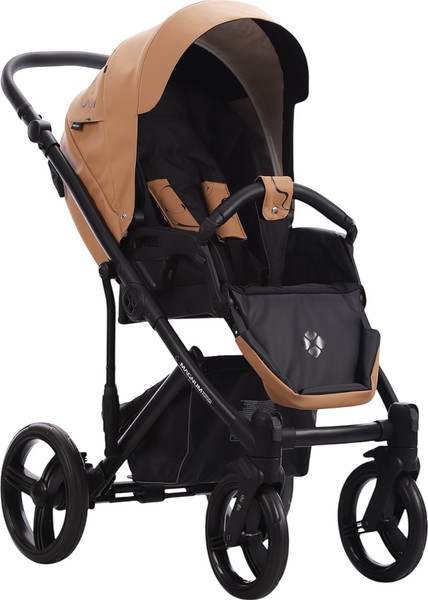 Изображение товара Детская универсальная коляска Bebetto Magnum Light Se Pro 2в1 (04, рыжая кожа, черная рама)