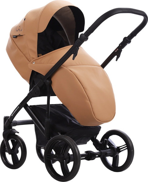 Изображение товара Детская универсальная коляска Bebetto Magnum Light Se Pro 2в1 (04, рыжая кожа, черная рама)