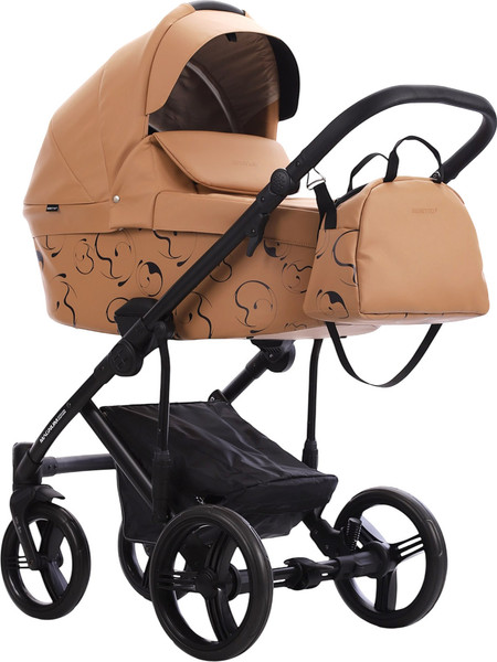 Изображение товара Детская универсальная коляска Bebetto Magnum Light Se Pro 2в1 (04, рыжая кожа, черная рама)