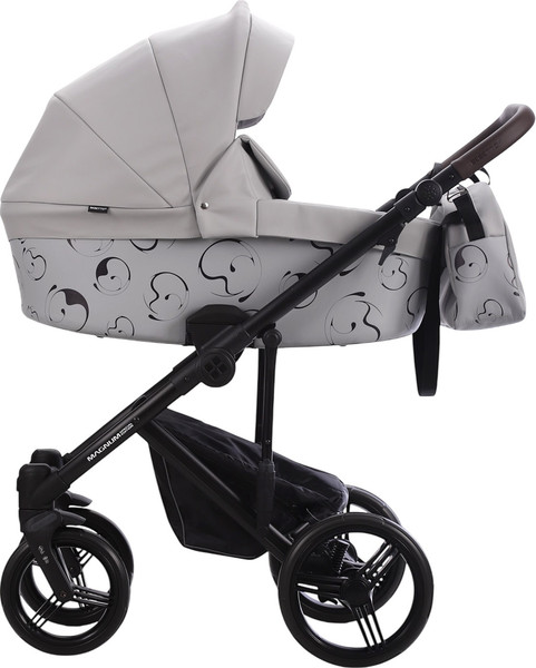Изображение товара Детская универсальная коляска Bebetto Magnum Light Se Pro 2в1 (06, светло-серая кожа, черная рама)