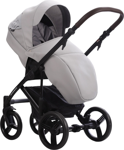 Изображение товара Детская универсальная коляска Bebetto Magnum Light Se Pro 2в1 (06, светло-серая кожа, черная рама)