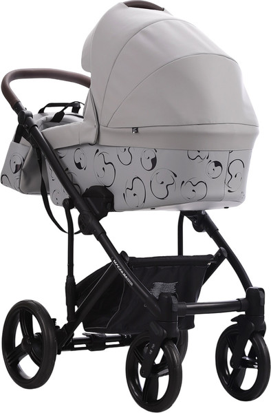 Изображение товара Детская универсальная коляска Bebetto Magnum Light Se Pro 2в1 (06, светло-серая кожа, черная рама)