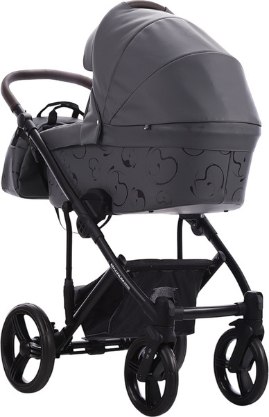 Изображение товара Детская универсальная коляска Bebetto Magnum Light Se Pro 2в1 (07, темно-серая кожа, черная рама)