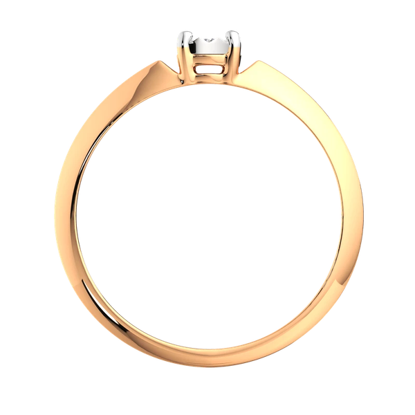 Изображение товара Кольцо из комбинированного золота ZORKA 2D00187.14K.B.ZZ (р.17,5, с бриллиантом)