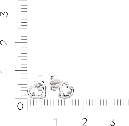 Изображение товара Серьги из белого золота ZORKA 3D0077.14K.W (с бриллиантами)