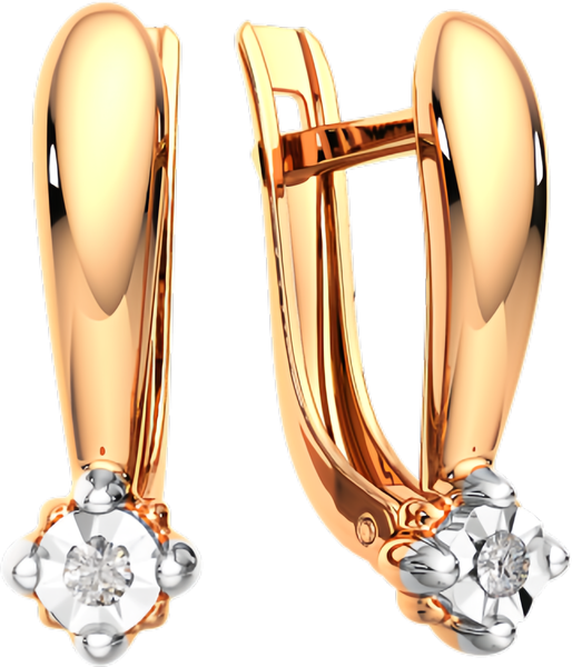 Изображение товара Серьги из комбинированного золота ZORKA 3D00132.14K.B (с бриллиантами)
