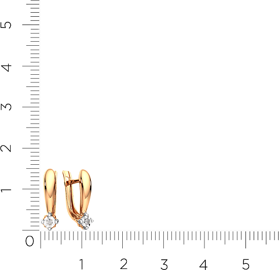 Изображение товара Серьги из комбинированного золота ZORKA 3D00132.14K.B (с бриллиантами)