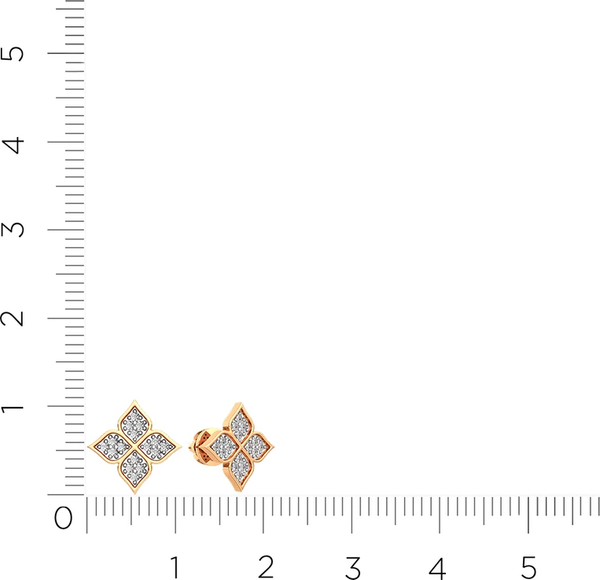 Изображение товара Серьги из розового золота ZORKA 3D00167.14K.R (с бриллиантами)