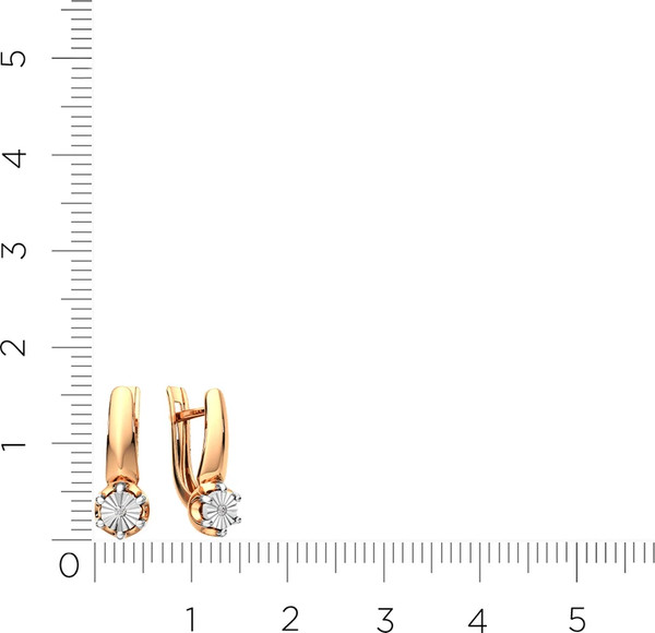 Изображение товара Серьги из комбинированного золота ZORKA 3D00226.14K.B (с бриллиантами)