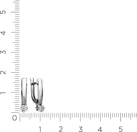 Изображение товара Серьги из белого золота ZORKA 3D00346.14K.W.ZZ (с бриллиантами)