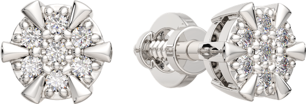 Изображение товара Серьги из белого золота ZORKA 3D00388.14K.W.ZZ (с бриллиантами)
