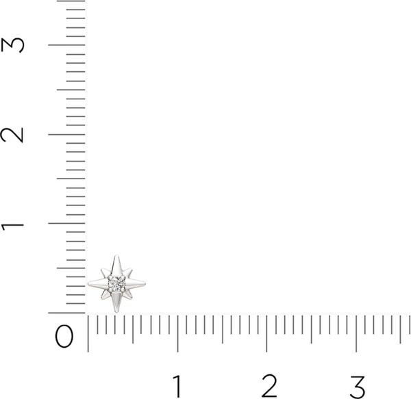 Изображение товара Пирсинг из белого золота ZORKA 7D0002.14K.W (с бриллиантом)