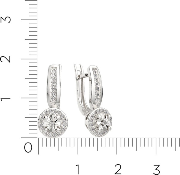 Изображение товара Серьги из белого золота ZORKA 3D00477.14K.W (с бриллиантами)