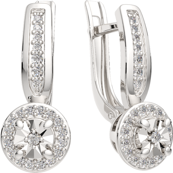 Изображение товара Серьги из белого золота ZORKA 3D00477.14K.W (с бриллиантами)