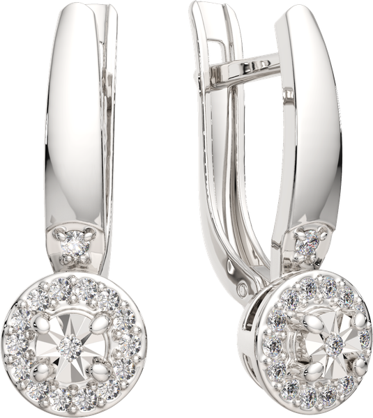 Изображение товара Серьги из белого золота ZORKA 3D00487.14K.W (с бриллиантами)