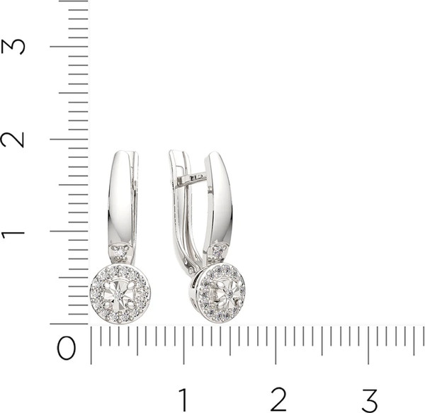 Изображение товара Серьги из белого золота ZORKA 3D00487.14K.W (с бриллиантами)