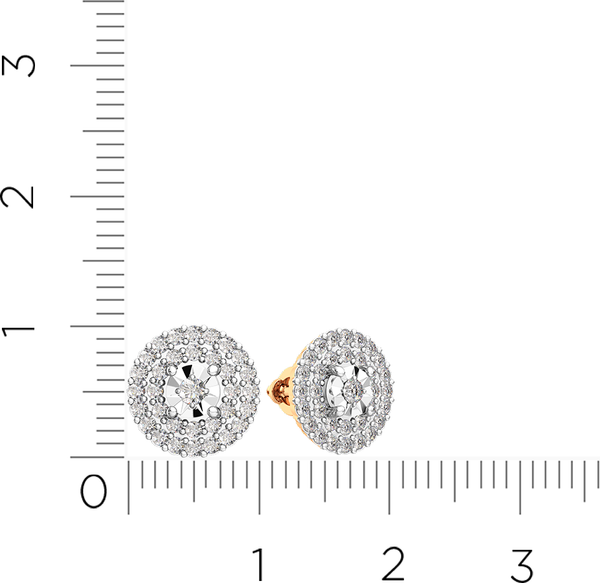 Изображение товара Серьги из комбинированного золота ZORKA 3D00541.14K.B.ZZ (с бриллиантами)