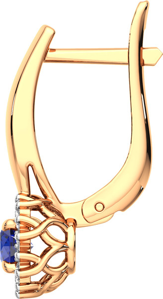 Изображение товара Серьги из розового золота ZORKA 3D10143.14K.R.ZZ (с бриллиантами и сапфиром)