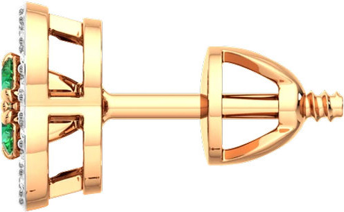 Изображение товара Серьги из розового золота ZORKA 3D20113.14K.R (с бриллиантами и изумрудом)