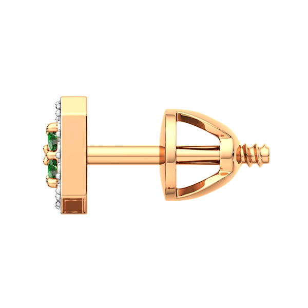 Изображение товара Серьги из розового золота ZORKA 3D20155.14K.R (с бриллиантами и изумрудом)