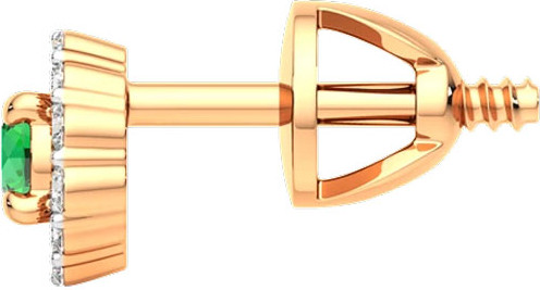 Изображение товара Серьги из розового золота ZORKA 3D20168.14K.R (с бриллиантами и изумрудом)