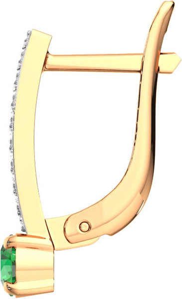 Изображение товара Серьги из розового золота ZORKA 3D20201.14K.R.ZZ (с бриллиантами и изумрудом)