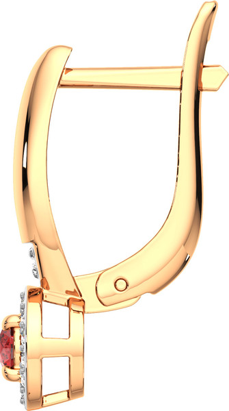 Изображение товара Серьги из розового золота ZORKA 3D30154.14K.R.ZZ (с бриллиантами и рубином)