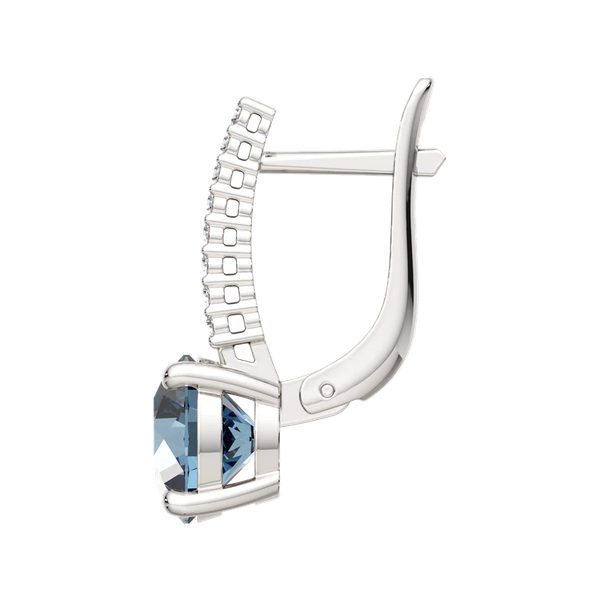 Изображение товара Серьги из белого золота ZORKA 3D41208.14K.W (с бриллиантами и топазом)