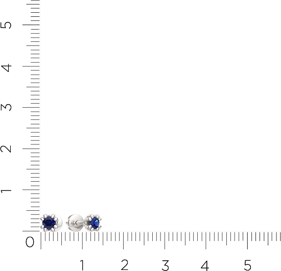 Изображение товара Серьги из белого золота ZORKA 3P1029.14K.W (с сапфирами)