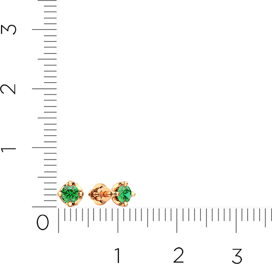 Изображение товара Серьги из розового золота ZORKA 3P2027.14K.R (с изумрудами)