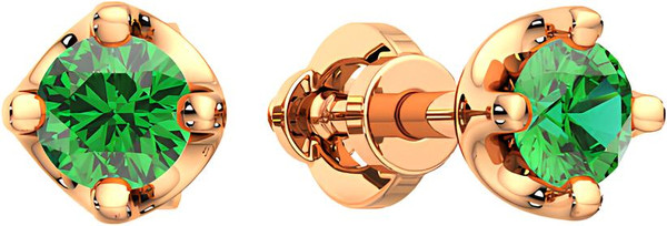 Изображение товара Серьги из розового золота ZORKA 3P2027.14K.R (с изумрудами)