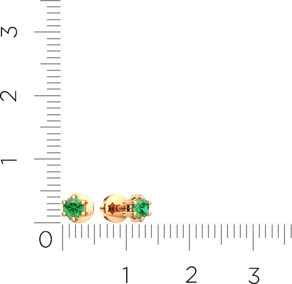 Изображение товара Серьги из розового золота ZORKA 3P2028.14K.R.ZZ (с изумрудами)