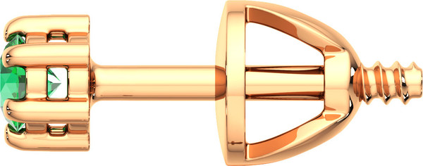 Изображение товара Серьги из розового золота ZORKA 3P2028.14K.R.ZZ (с изумрудами)