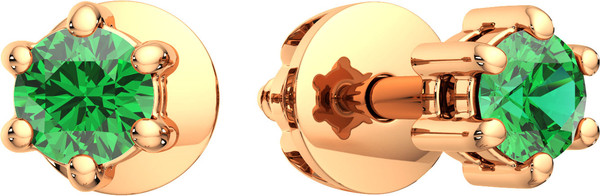 Изображение товара Серьги из розового золота ZORKA 3P2028.14K.R.ZZ (с изумрудами)