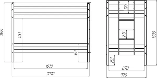 Изображение товара Кровать-чердак детская Савушка Савушка-02 90x200 / КС/ЧР-02-90Х200-Б (белый)