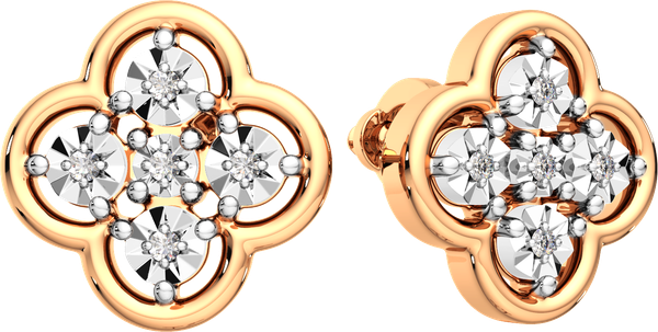 Изображение товара Серьги из комбинированного золота ZORKA 3D00584.14K.B.ZZ (с бриллиантами)