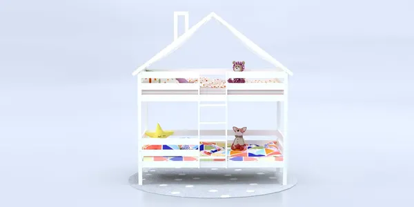 Изображение товара Стилизованная кровать детская Савушка Савушка-06 90x200 / КС-06-2Я-Б-90х200 (белый)